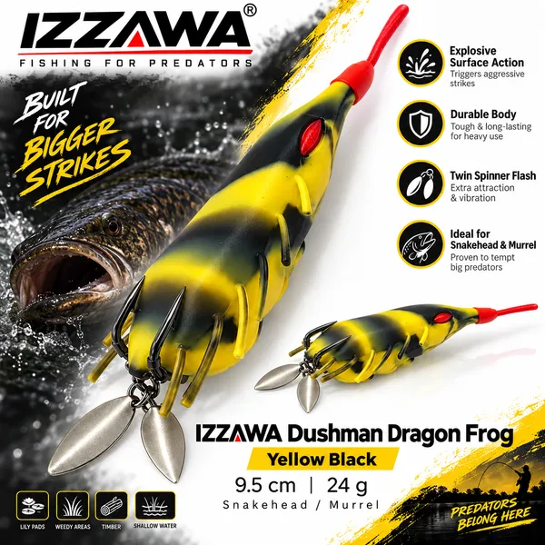 IZZAWA_Dushman_Dragon_Frog_-_Yellow_Black,_9.5cm_24g_—_Yellow_Black