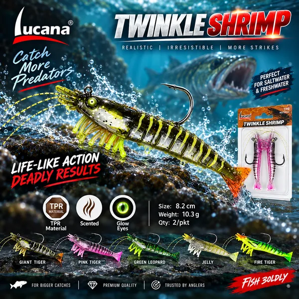Lucana_Twinkle_Shrimp_Scented_TPR_Lure_–_8.2_cm,_10.3_g_(Pack_of_2)_—_Jelly