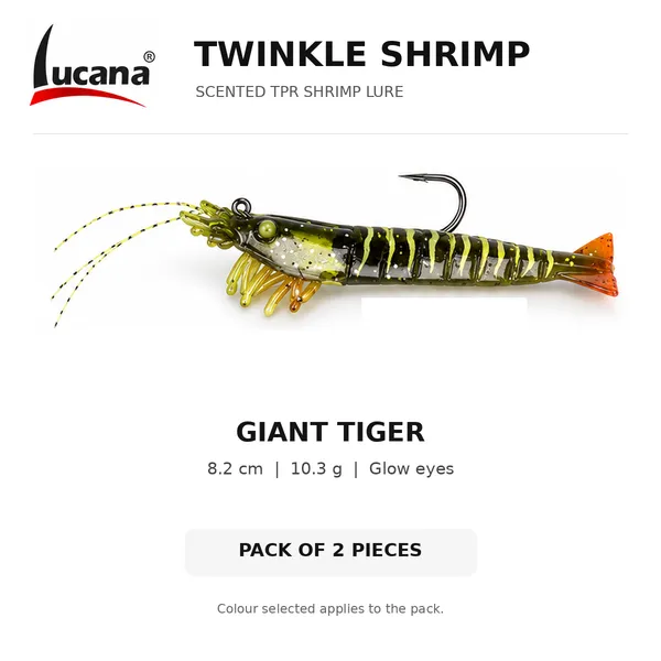 Lucana_Twinkle_Shrimp_Scented_TPR_Lure_–_8.2_cm,_10.3_g_(Pack_of_2)_—_Jelly