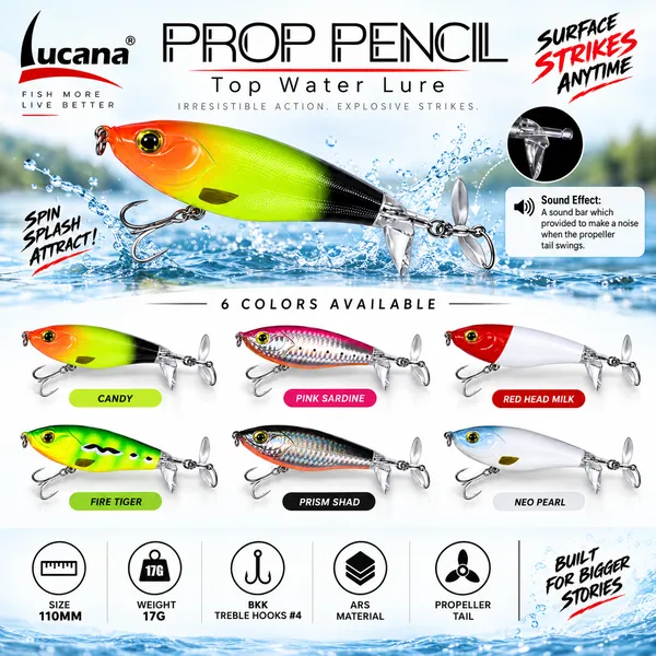 Lucana_Prop_Pencil_Top_Water_Lure_–_110mm_17g_—_Candy