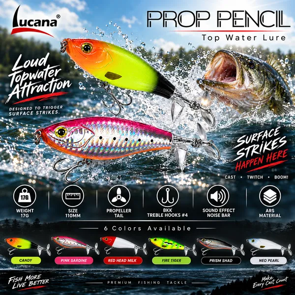 Lucana_Prop_Pencil_Top_Water_Lure_–_110mm_17g_—_Prism_Shad