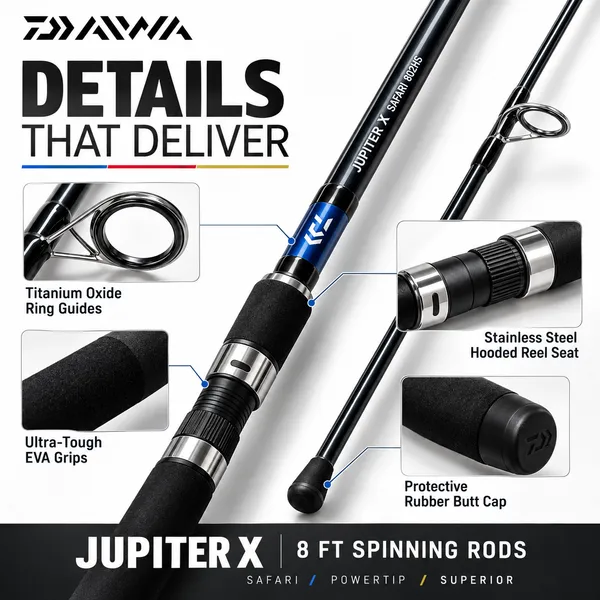 Daiwa_Jupiter_X_Safari_/_Powertip_/_Superior_Series_Spinning_Rod_8ft