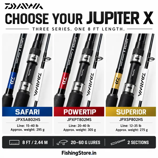 Daiwa_Jupiter_X_Safari_/_Powertip_/_Superior_Series_Spinning_Rod_8ft