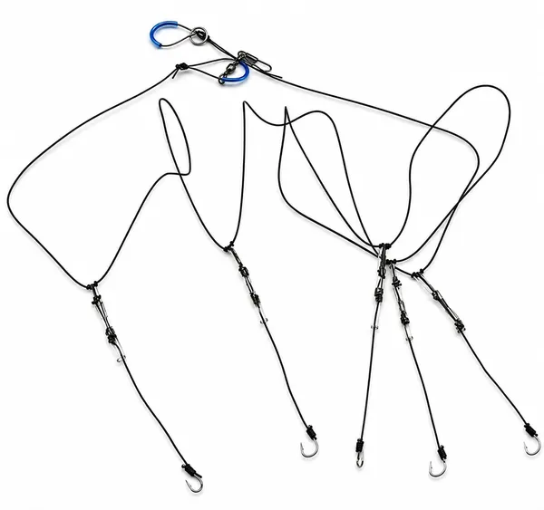 IZZAWA_Stainless_Steel_String_Hook_Fishing_Rig,_5_Hook_Pre-Tied_Setup_with_Swivel,_for_Lake_Fishing,_Snapper,_Grouper,_GT