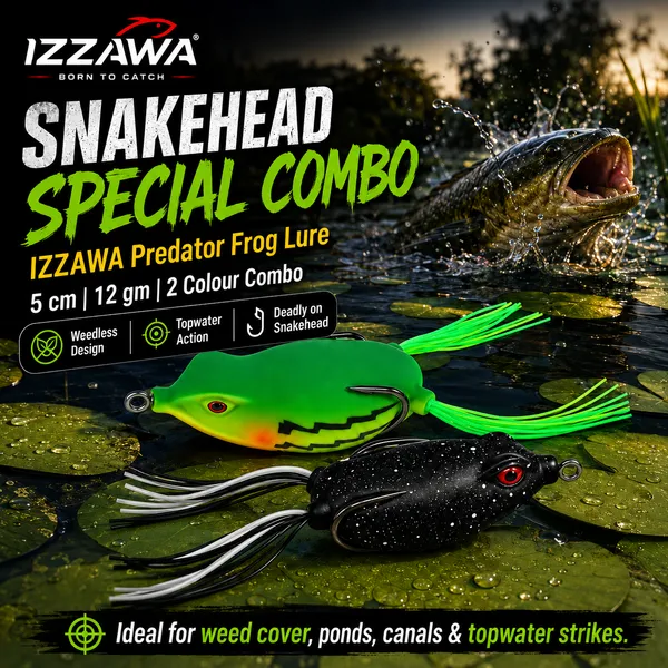 IZZAWA_Predator_Frog_Lure_Combo_–_5cm_12g_Pack_of_2_for_Snakehead_Fishing