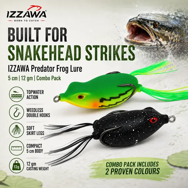 IZZAWA_Predator_Frog_Lure_Combo_–_5cm_12g_Pack_of_2_for_Snakehead_Fishing