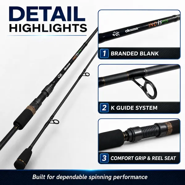 Okuma_IndiSpin_Spinning_Fishing_Rod_7ft_-_10_Ft_Heavy_–_Special_Carbon_2_Piece_Rod