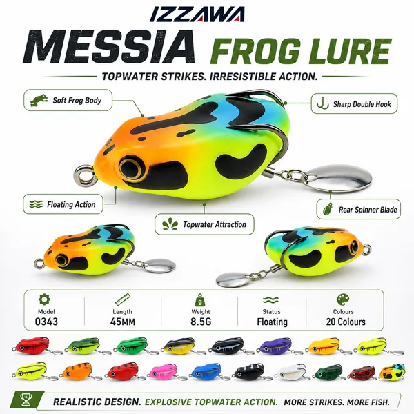 IZZAWA_Messia_Frog_Lure_45mm_8.5g_-_Red_Crackle_|_Pack_of_1