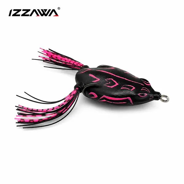 IZZAWA_Super_Frog_Black_with_Pink_Pattern_Frog_Lure_15g_|_Pack_of_1