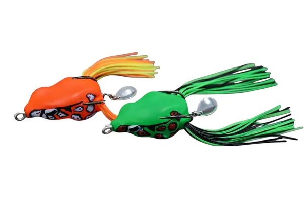 IZZAWA Frog Lure 2pc Green & Orange 5cm 12g – Snakehead Murrel