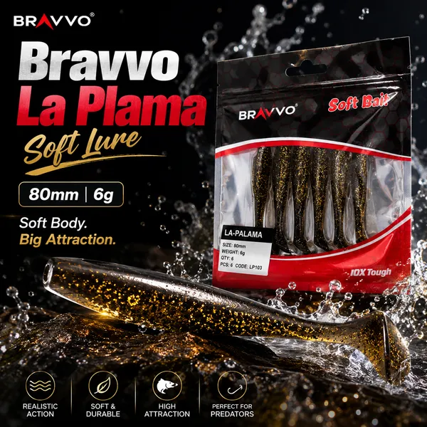 Bravvo_La_Palma_Soft_Lure_80mm_6g_-_Black_Gold_-_Single_Piece