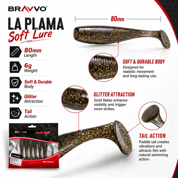 Bravvo_La_Palma_Soft_Lure_80mm_6g_-_Black_Gold_-_Single_Piece