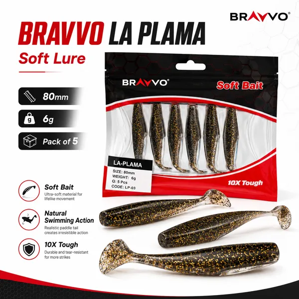 Bravvo_La_Palma_Soft_Lure_80mm_6g_-_Black_Gold_-_Single_Piece
