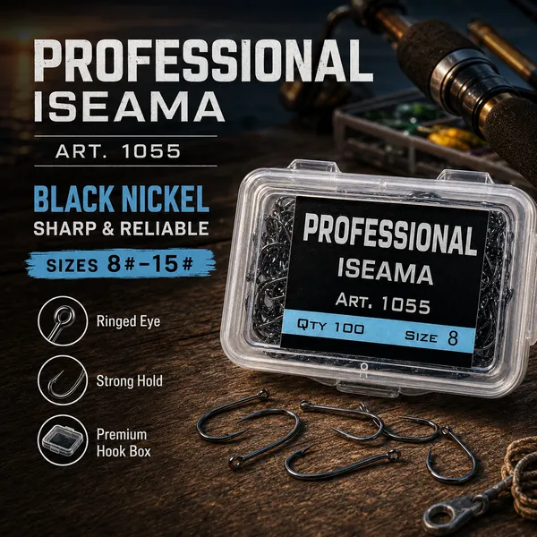 Professional_Iseama_Art._1055_Fishing_Hooks_-_Black_Nickel_Hook_Box