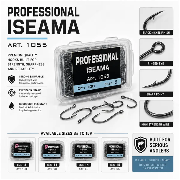 Professional_Iseama_Art._1055_Fishing_Hooks_-_Black_Nickel_Hook_Box