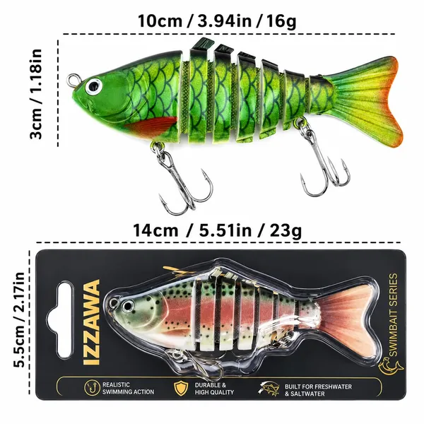 Izzawa_Multi-Jointed_Swimbait_Fishing_Lures,_Pack_of_1,_Multi-Color,_16g,_for_Carp,_Snapper,_Barramundi,_Freshwater_and_Sea_Fishing