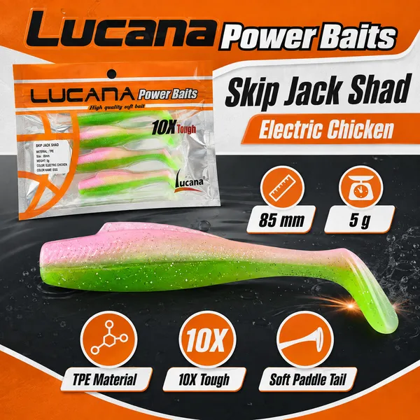Lucana_PowerBaits_Skip_Jack_Shad_85mm_5g_-_Electric_Chicken_-_Single_Piece