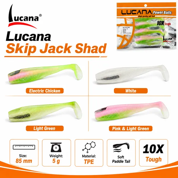 Lucana_PowerBaits_Skip_Jack_Shad_85mm_5g_-_Electric_Chicken_-_Single_Piece