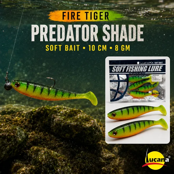 Lucana_Predator_Shade_Soft_Bait_100mm_8g_-_Fire_Tiger_-_Single_Piece