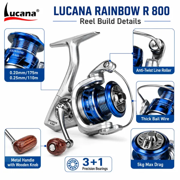 Lucana_Rainbow_R800_Ultra_Light_Spinning_Reel