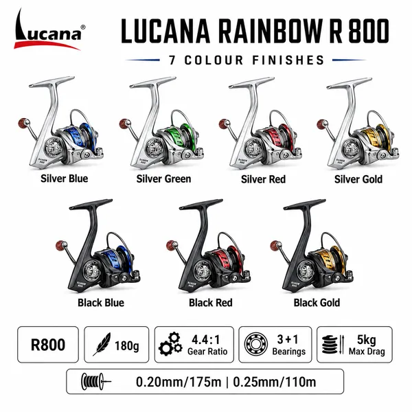 Lucana_Rainbow_R800_Ultra_Light_Spinning_Reel