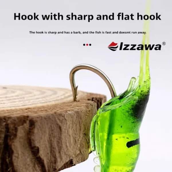 IZZAWA_Micro_Green_Shrimp_10pc_4cm_1.7g_–_Bass_Snapper_Barramundi