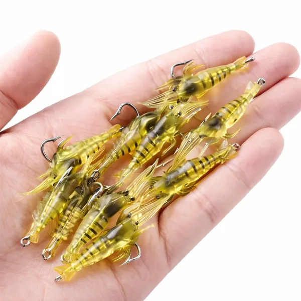 IZZAWA_Micro_Yellow_Shrimp_10pc_4cm_1.7g_–_Bass_Snapper_Barramundi
