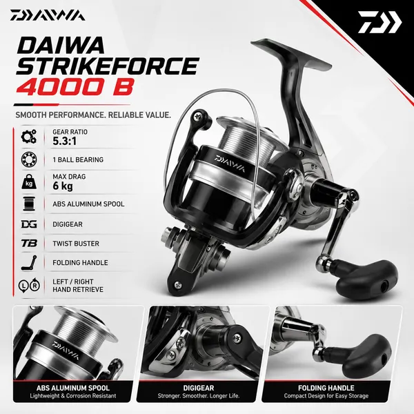 Daiwa_Strikeforce_4000-B_Spinning_Fishing_Reel