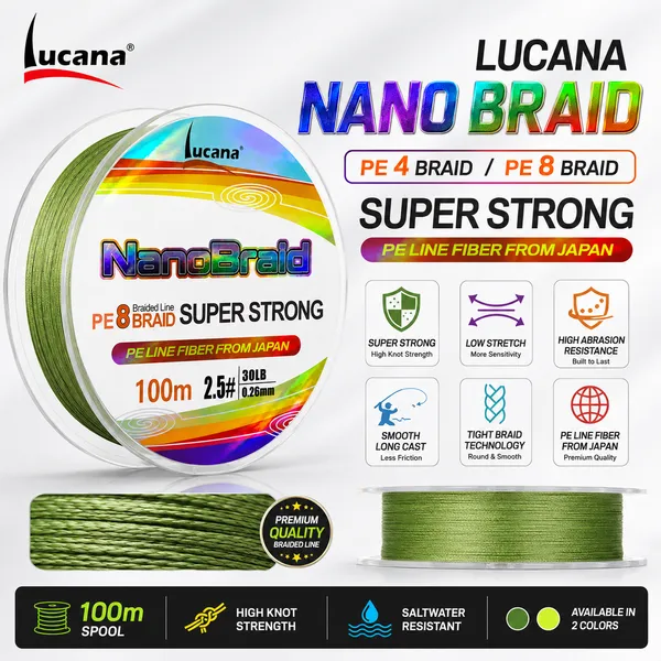 Lucana_Nano_Braid_8X_Super_Strong_Braided_Fishing_Line_100m