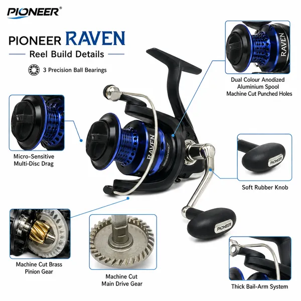 Pioneer_Raven_RAV-1000_/_2000_/_3000_/_4000_/_5000_/_6000_Spinning_Reel