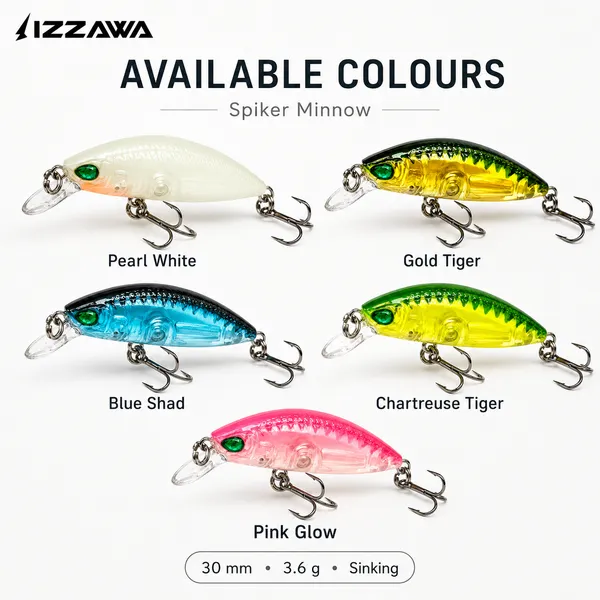 IZZAWA_Spiker_Minnow_Lure_30mm_3.6g_-_Pink_Glow_|_Pack_of_1