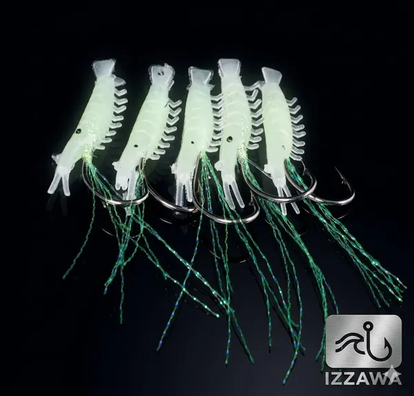 IZZAWA_Sabiki_Rig_2pc_Glow_Shrimp_Size_14_–_Mackerel_Baitfish_Saltwater