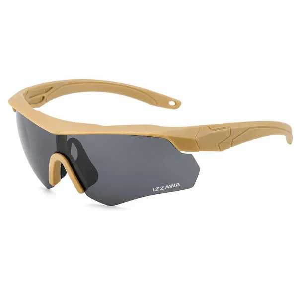 IZZAWA_Tactical_Goggles,_Windproof,_Explosion-Proof,_for_Hiking,_Fishing,_Camping,_Sports,_Multiple_Lens_Options_(Brown)