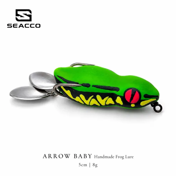 SEACCO_Arrow_Baby_Handmade_Frog_Lure_5cm_8g_-_Green_Chartreuse_|_Pack_of_1