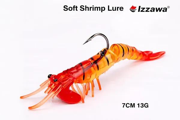 IZZAWA_Shrimp_Lure_7cm_13.7g_–_Snakehead_Barramundi_Jigging_Bait
