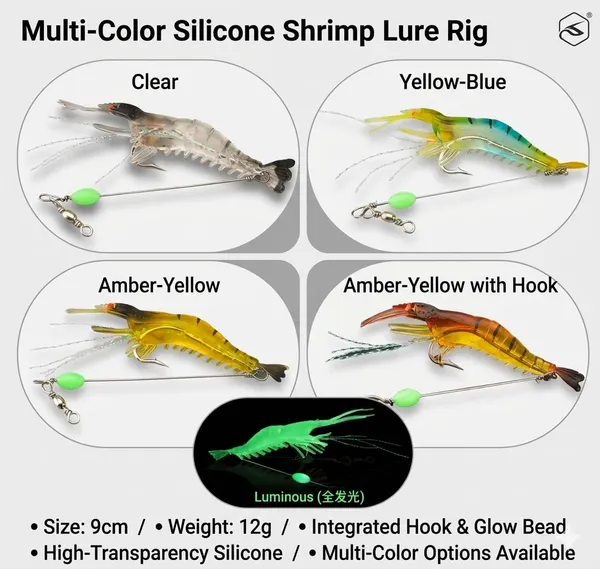IZZAWA_Shrimp_Lure_2pc_5cm_7g_Multi_–_Snakehead_Barramundi_Bait