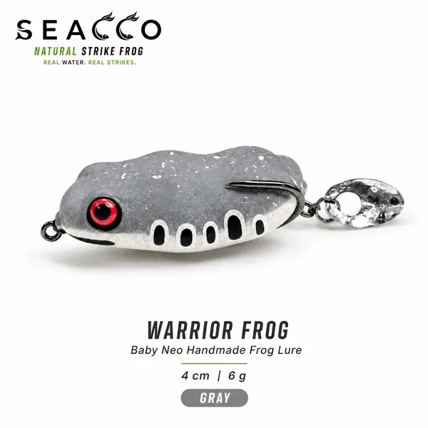 SEACCO_Warrior_Frog_Baby_Neo_Handmade_Frog_Lure_4cm_6g_-_Gray_|_Pack_of_1