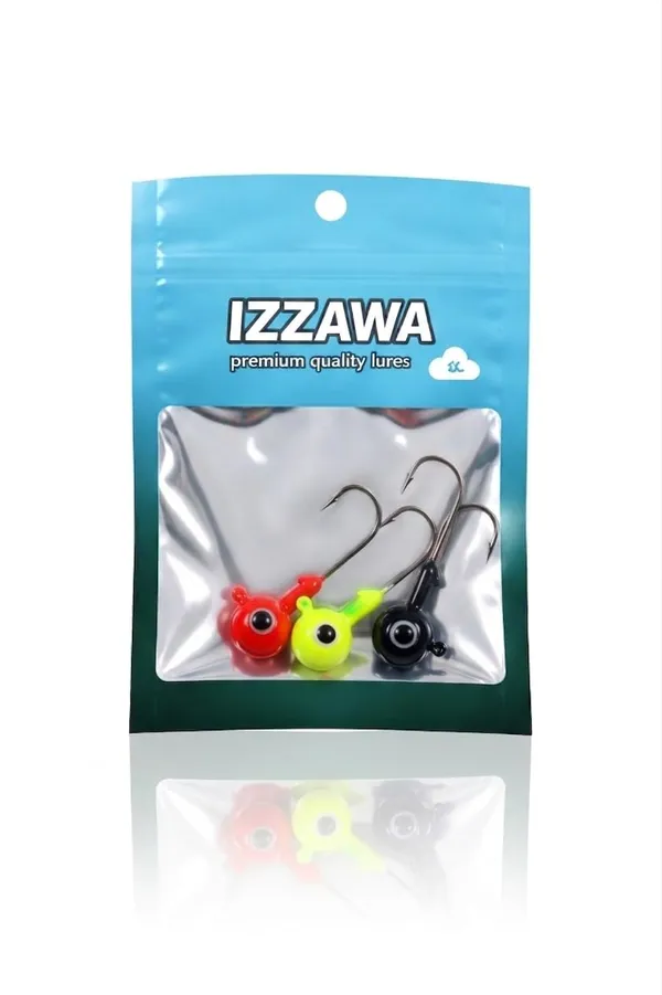 IZZAWA_Jig_Head_Hooks_4.5_Cm,_Pack_of_3