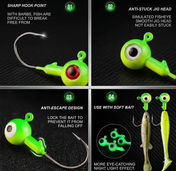 IZZAWA_Jig_Head_Hooks_4.5_Cm,_Pack_of_3