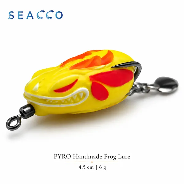 SEACCO_Pyro_Handmade_Frog_Lure_4.5cm_6g_-_Yellow_Red_|_Pack_of_1