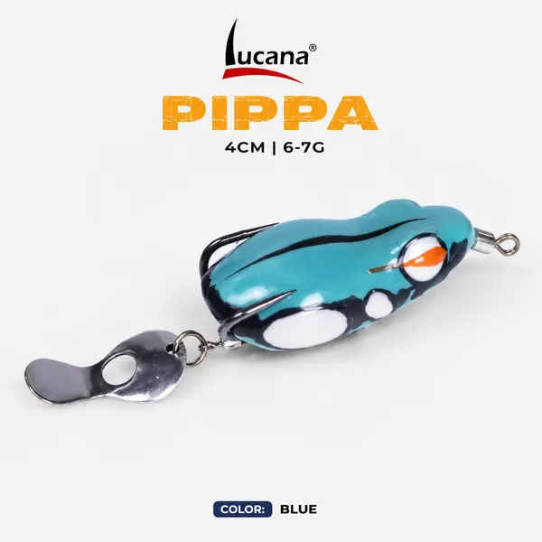 Lucana_Pippa_Handmade_Frog_Lure_4cm_6-7g_|_Blue_|_Weedless_Topwater_Frog