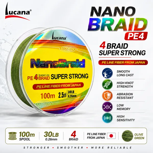 Lucana_Nano_Braid_4X_Super_Strong_Braided_Fishing_Line_100m