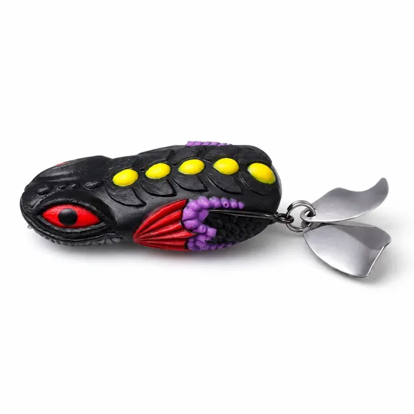 Pexxo_Trap_Frog_Lure_6cm_10-11g_-_Black/Yellow_for_Snakehead_&_Murrel