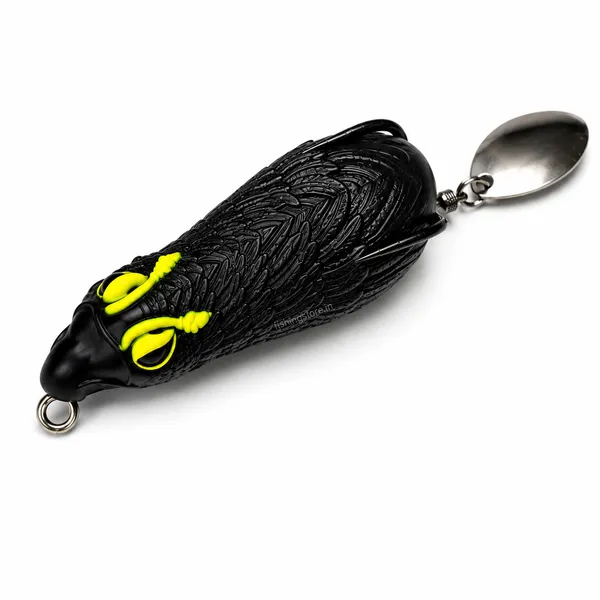 Lark_Fishing_Garuda_Frog_Lure_6cm_14g_-_Black/Yellow_for_Snakehead_&_Murrel