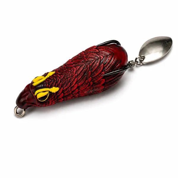 Lark_Fishing_Garuda_Frog_Lure_6cm_14g_-_Red/Dark_Red_for_Snakehead_&_Murrel