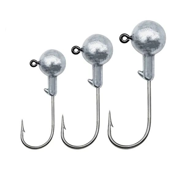 IZZAWA_Round_Jig_Head_Hooks_28g_-_Pack_of_5,_Lead_Head_Jig_Hook_for_Soft_Lures
