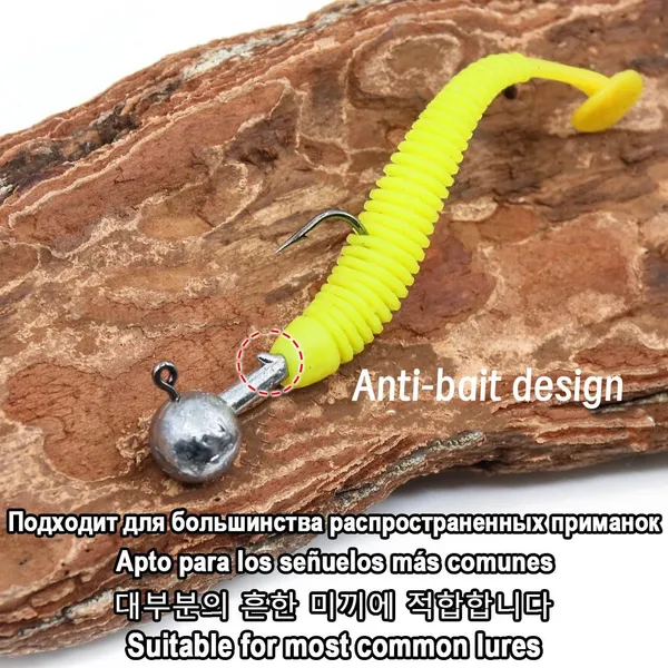 IZZAWA_Round_Jig_Head_Hooks_28g_-_Pack_of_5,_Lead_Head_Jig_Hook_for_Soft_Lures