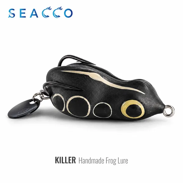 SEACCO_Killer_Handmade_Frog_Lure_5.5cm_10g_-_Black_Silver_Killer_|_Pack_of_1
