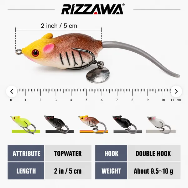 IZZAWA_Rat_Lure_-_Natural_Brown_|_Topwater_Soft_Rat_Lure