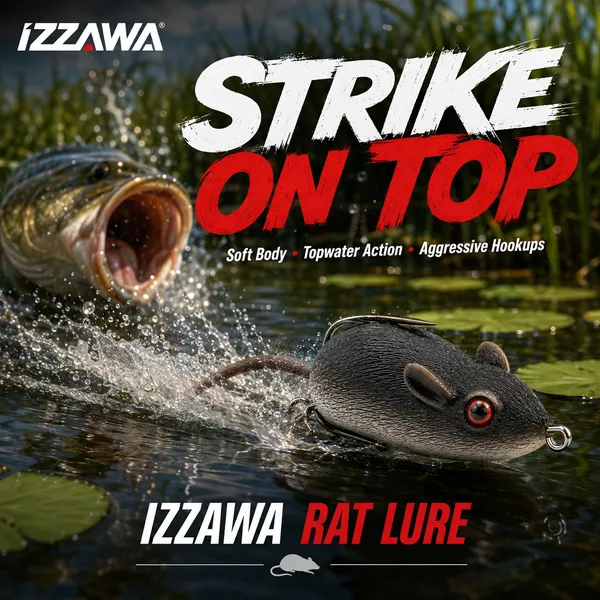IZZAWA_Rat_Lure_-_Natural_Brown_|_Topwater_Soft_Rat_Lure